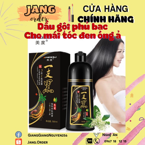 Dầu gội phủ bạc cho mái tóc đen óng ả