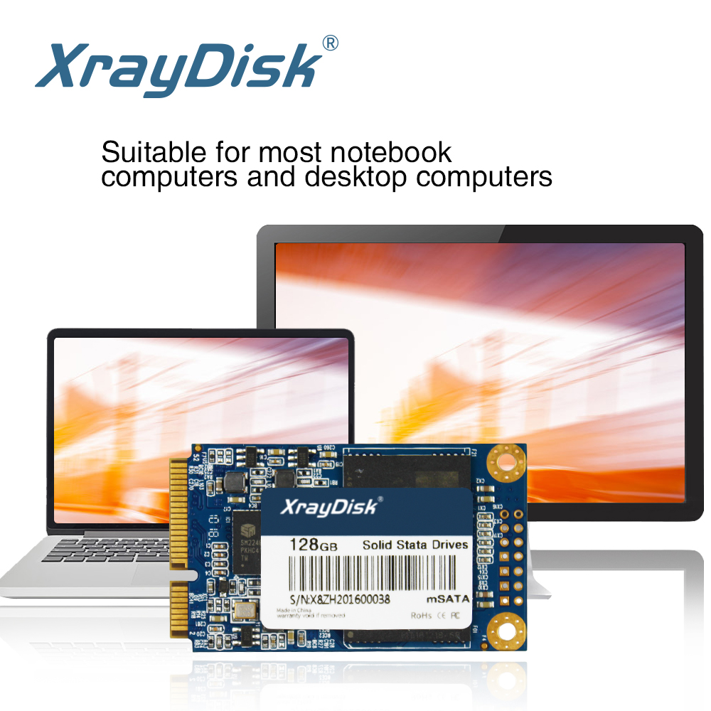 XrayDisk Sata3 Msata SSD 64GB 120GB 240GB 128GB 256GB Mini Sata Internal Solid State Hard Drive Disk For Laptop&Desktop