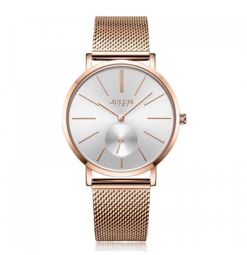ĐỒNG HỒ NỮ JS-022B JULIUS STAR HÀN QUỐC DÂY THÉP (ĐỒNG)