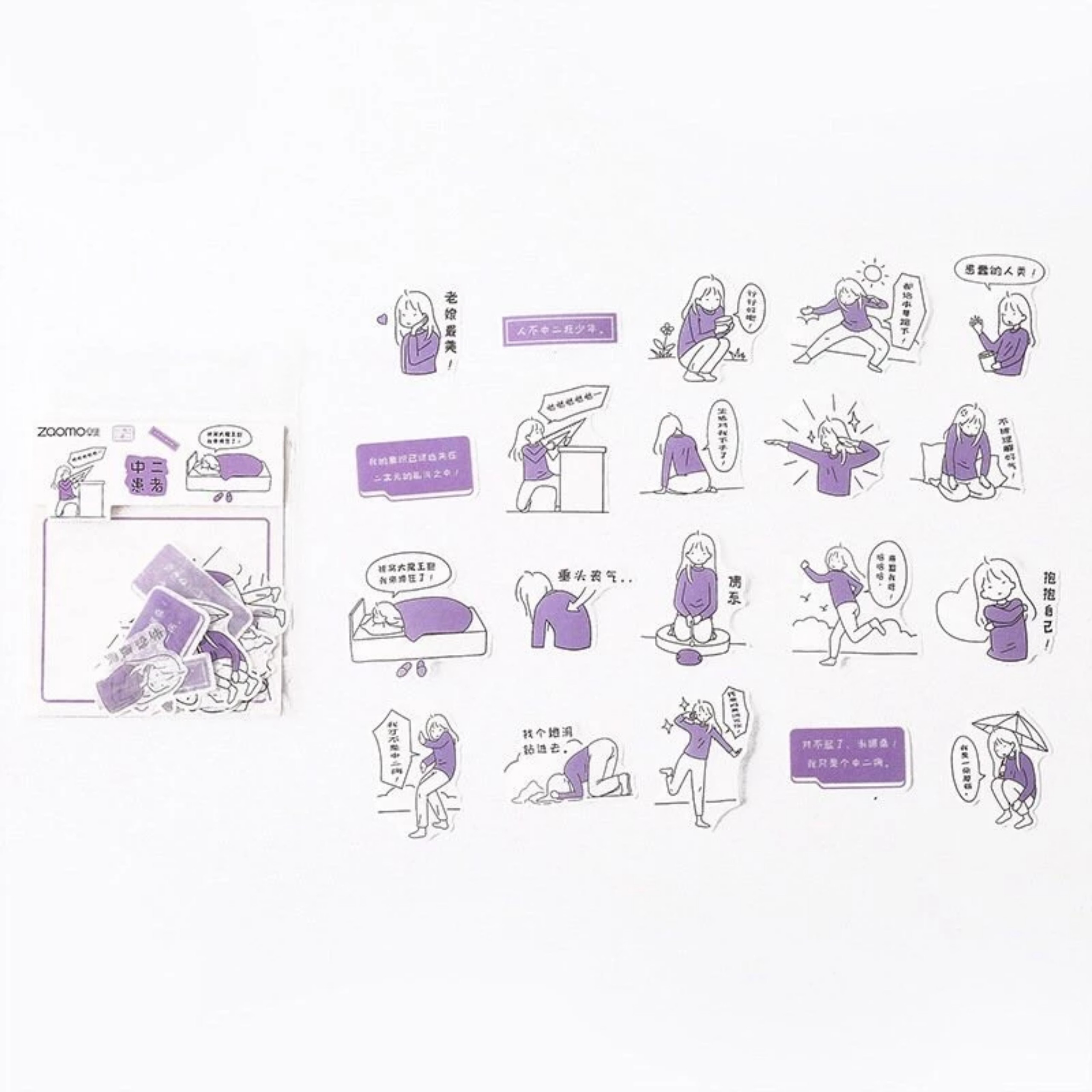 Set 40 Hình Dán Sticker Cuộc Sống Hằng Ngày