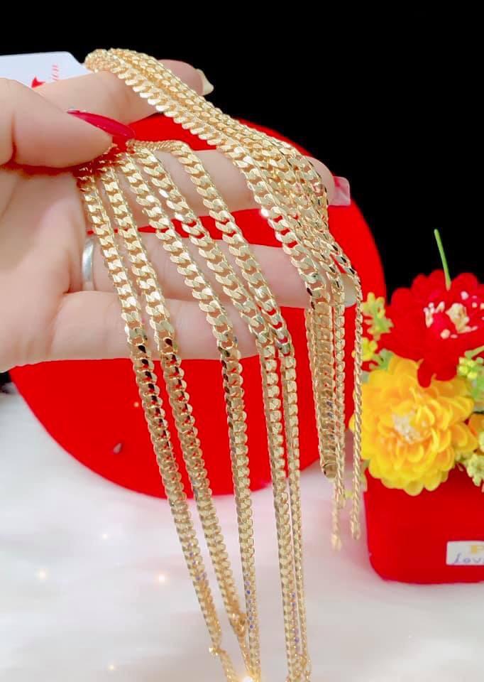 Dây chuyền nam lẫn nữ mạ vàng 18k