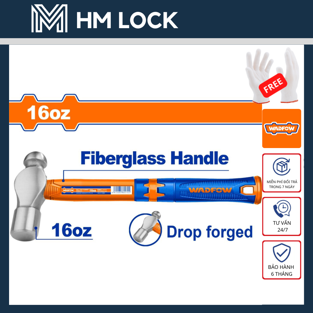 Búa đầu tròn 450, 660g wadfow - hàng chính hãng - whm5316 - hm lock