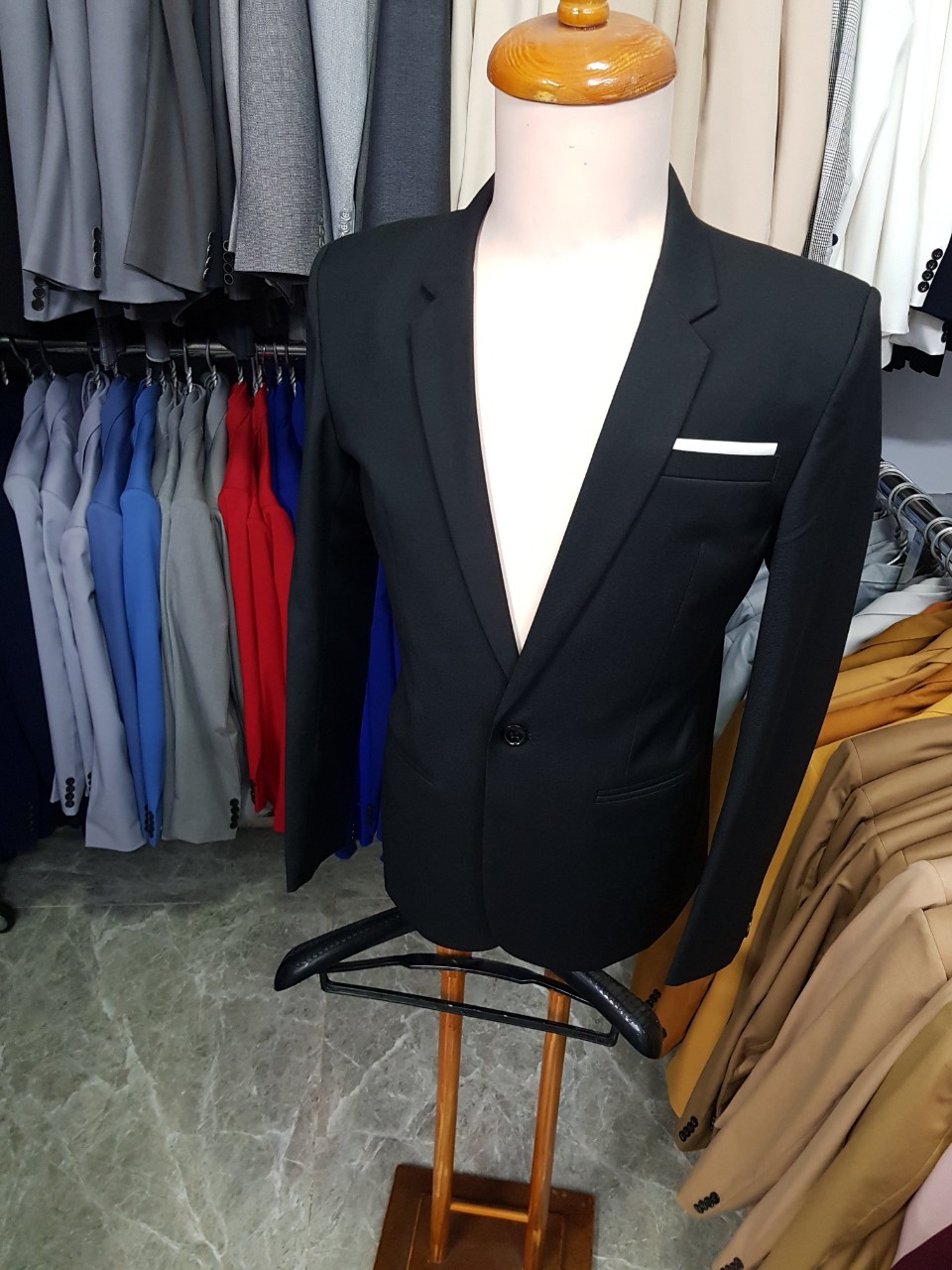 Áo Vest Nam Thời Trang Form Ôm Body tặng cà vạt đen