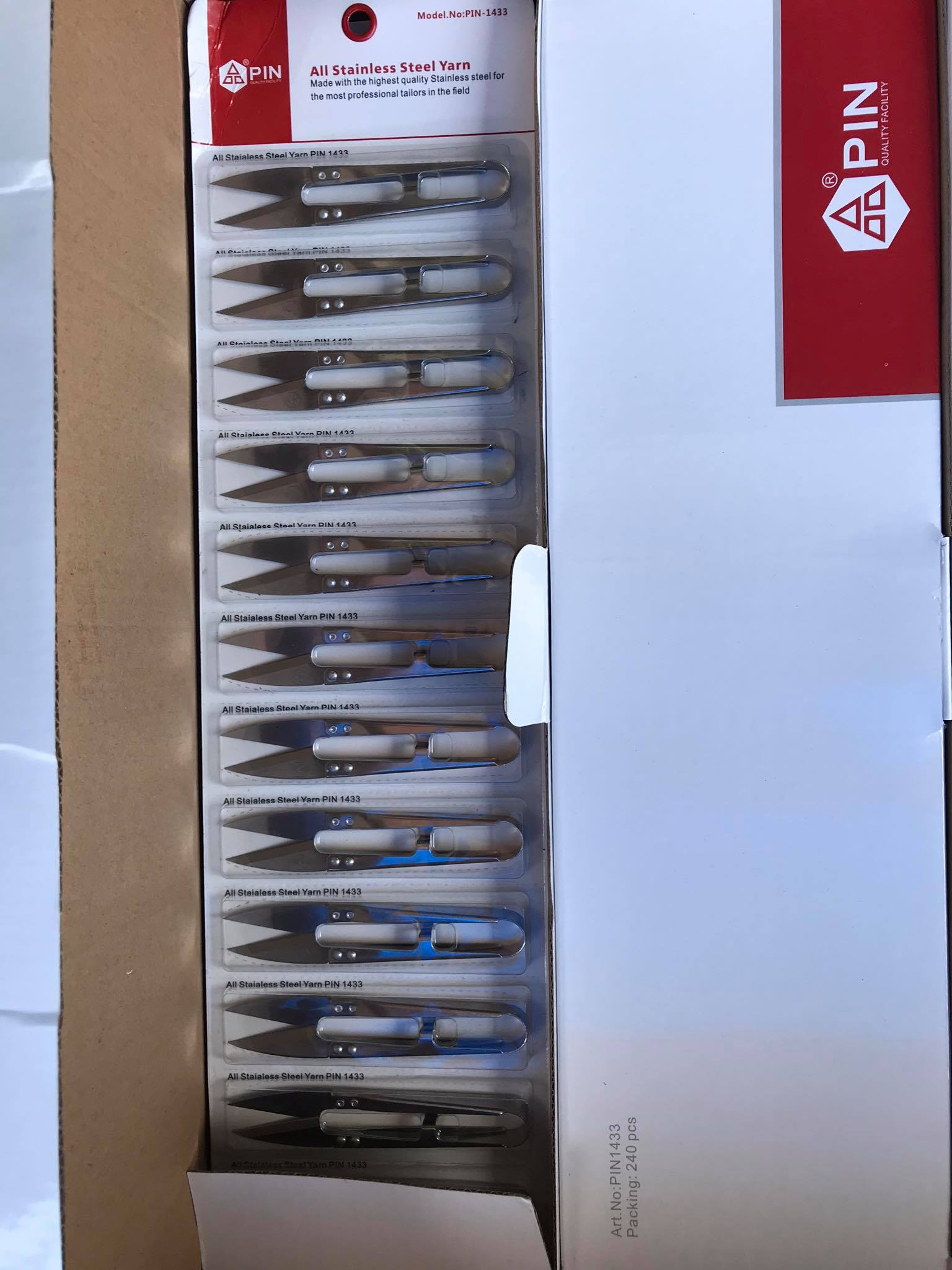 vỉ 12 kéo bấm chỉ inox nhỏ. kéo bấm chỉ inox 304