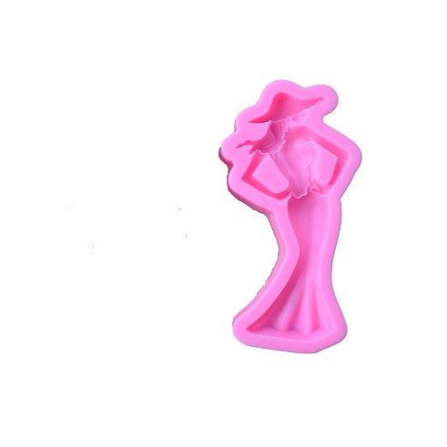 Khuôn silicon 3d cô gái mặc váy điệu đà