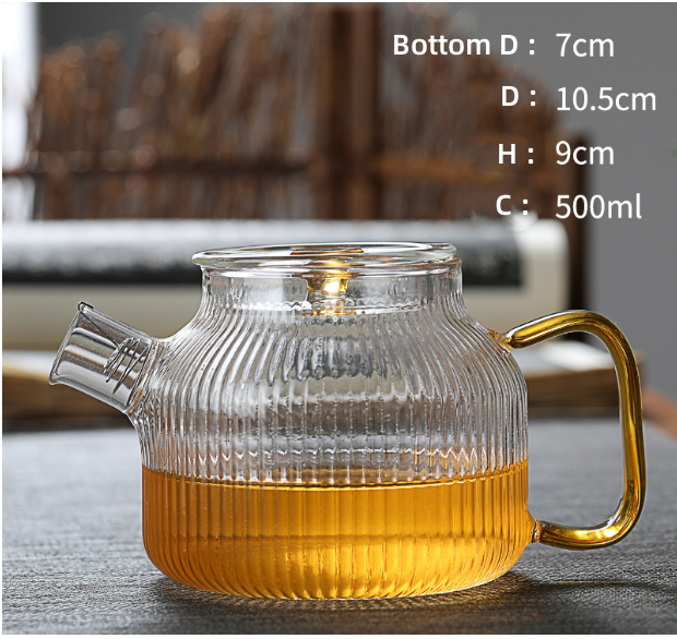 [HCM]Bộ Bình Pha Trà Thuỷ Tinh Lưới Lọc Lò Xo 300 Ml Và 4 Tách Pha Trà 100 Ml Chịu nhiệt Cao Cấp