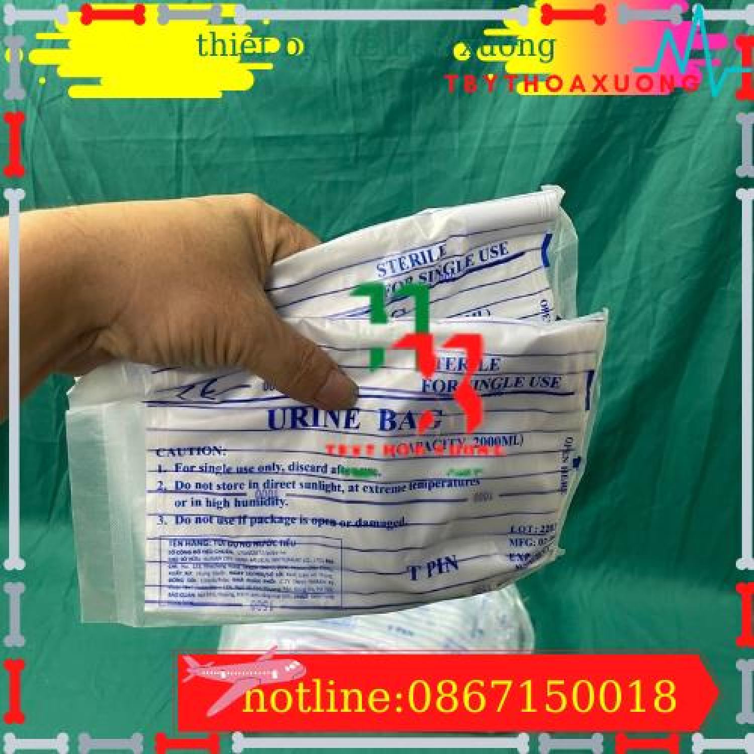 10 túi đựng nước tiểu van ngang