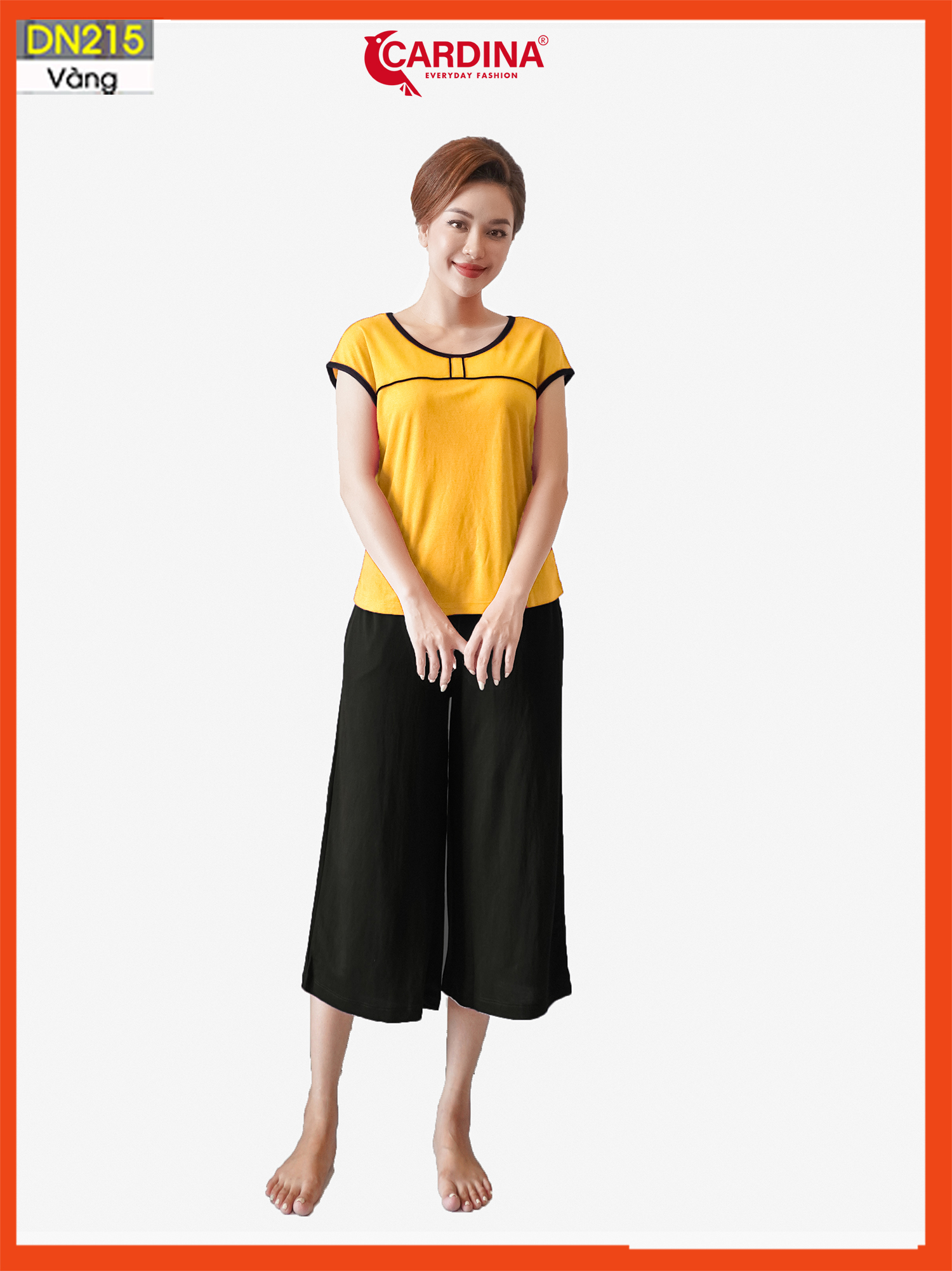 Đồ Bộ Nữ 𝐂𝐀𝐑𝐃𝐈𝐍𝐀 Chất Cotton Nhật Cao Cấp Quần Ông Sớ Áo Cộc Tay Thoáng Mát DN2