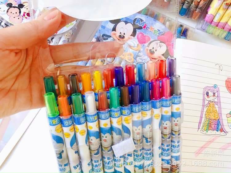 Sáp Vặn 18 Màu Dài Rolling Crayon 18 Màu (2525-18) ( Bé Trai, Bé Gái )