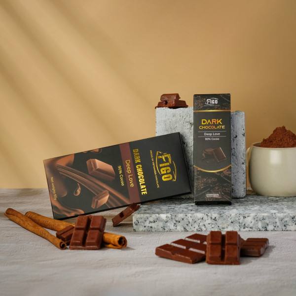 "(Bar 20g) Dark Chocolate 90% cacao 20g ít đường FIGO "