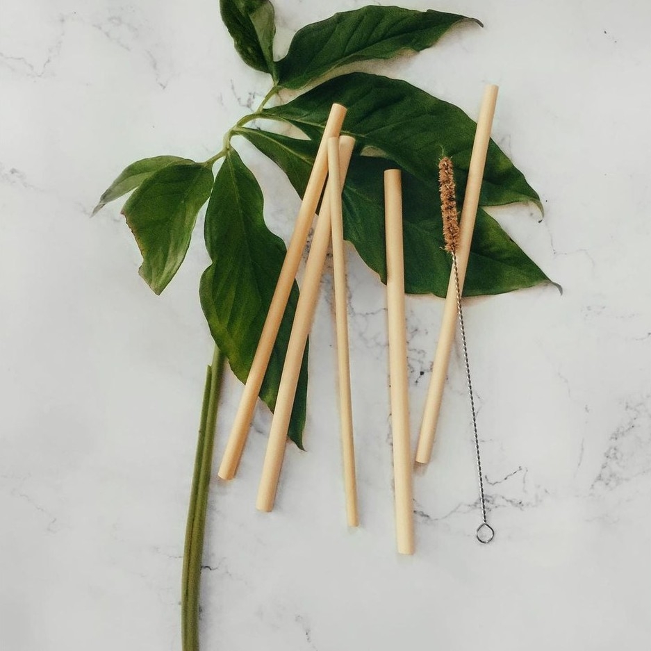 combo 5 Hoặc 10  Ống Hút Tre Dùng Để Uống Trà Sữa, Uống Nước, Ống Hút An Toàn Thân Thiện Với Môi Trường Dễ Dàng Vệ Sinh