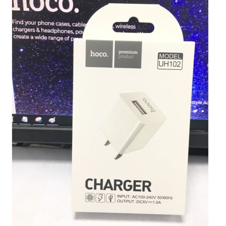 Củ Sạc HOCO UH102  Cao Cấp - Hỗ Trợ Sạc Nhanh 5V/1A
