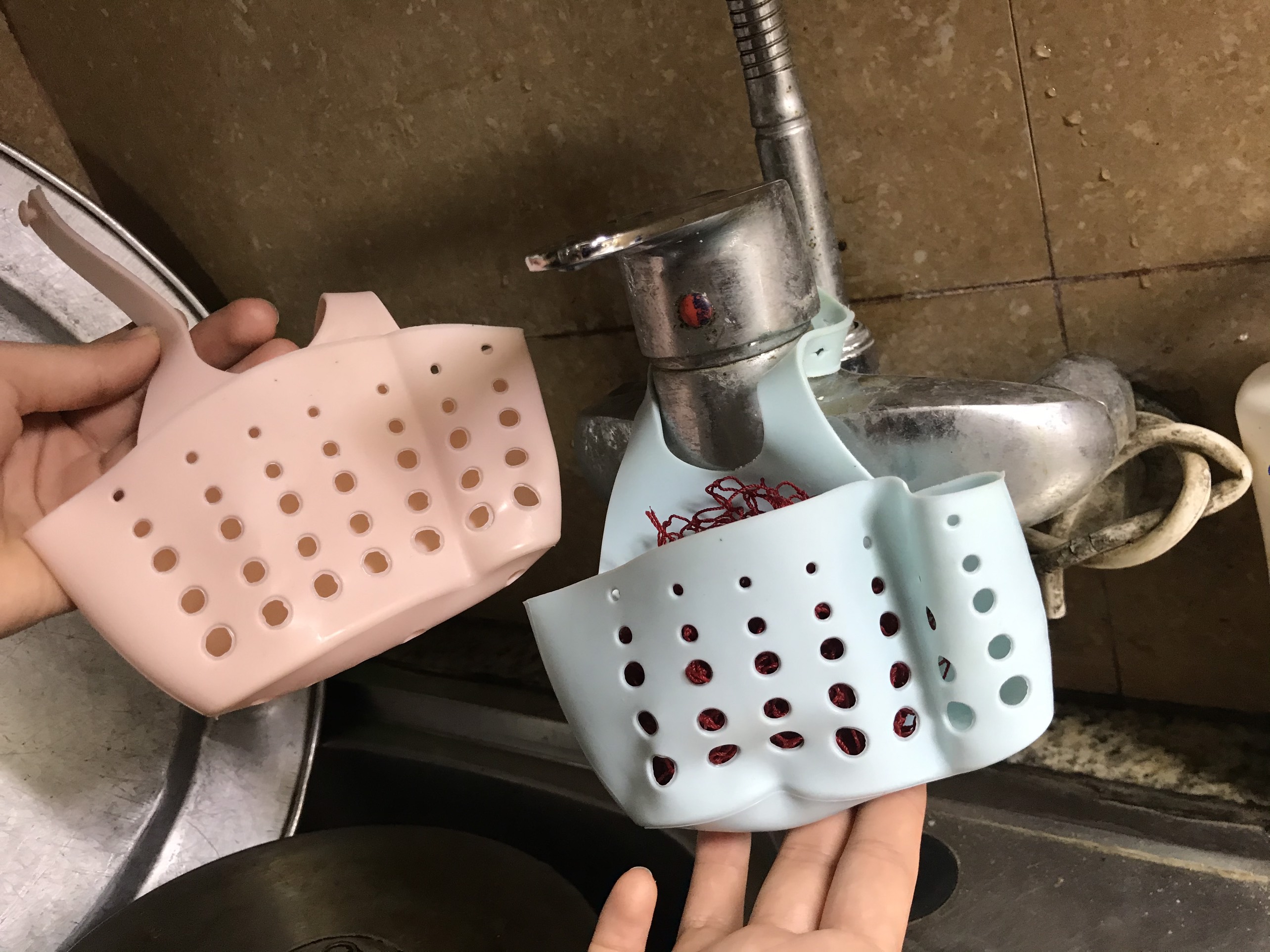 Giỏ đựng giẻ rửa bát bằng silicone tiện dụng (màu giao ngẫu nhiên)