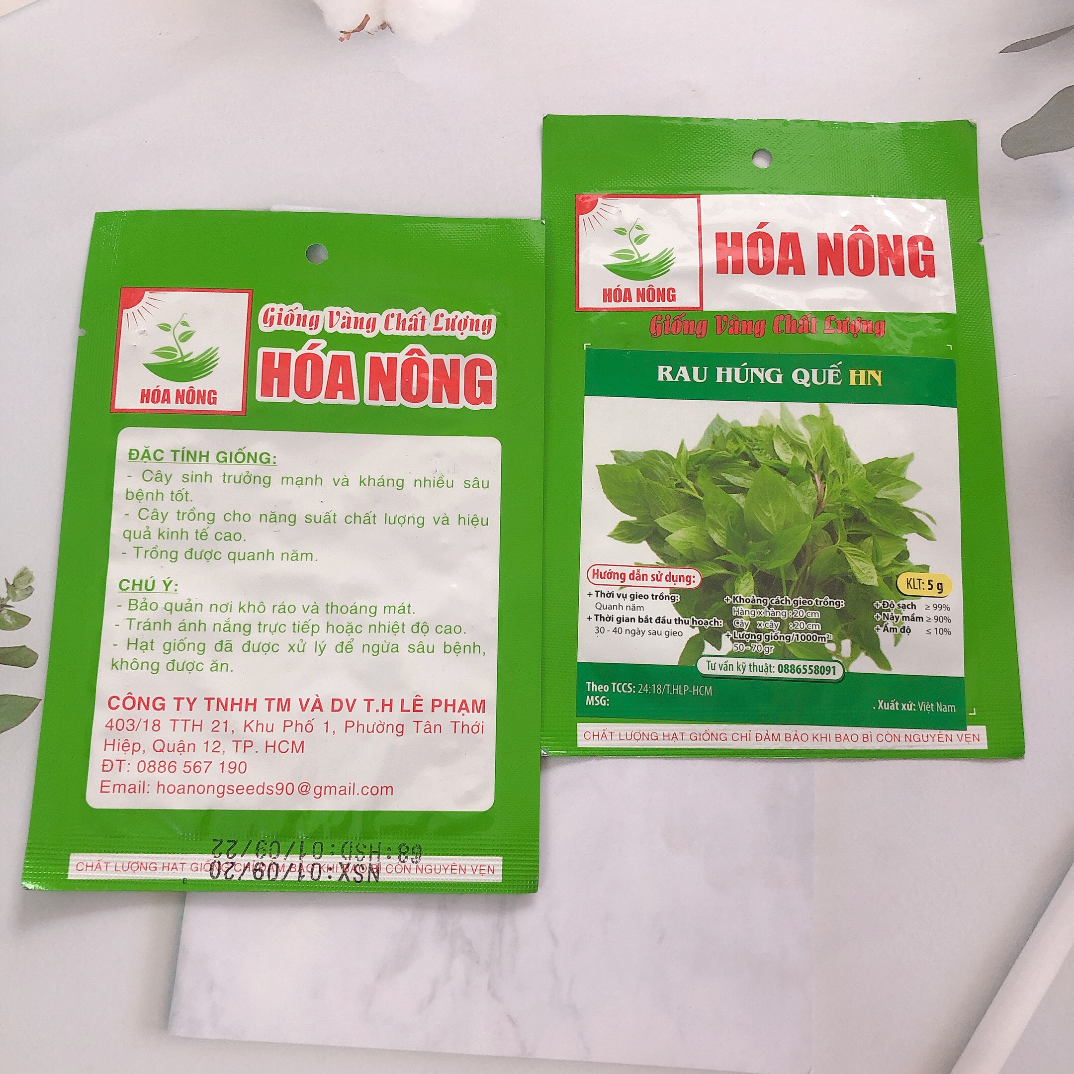 Hạt giống rau húng quế HN gói 5gr