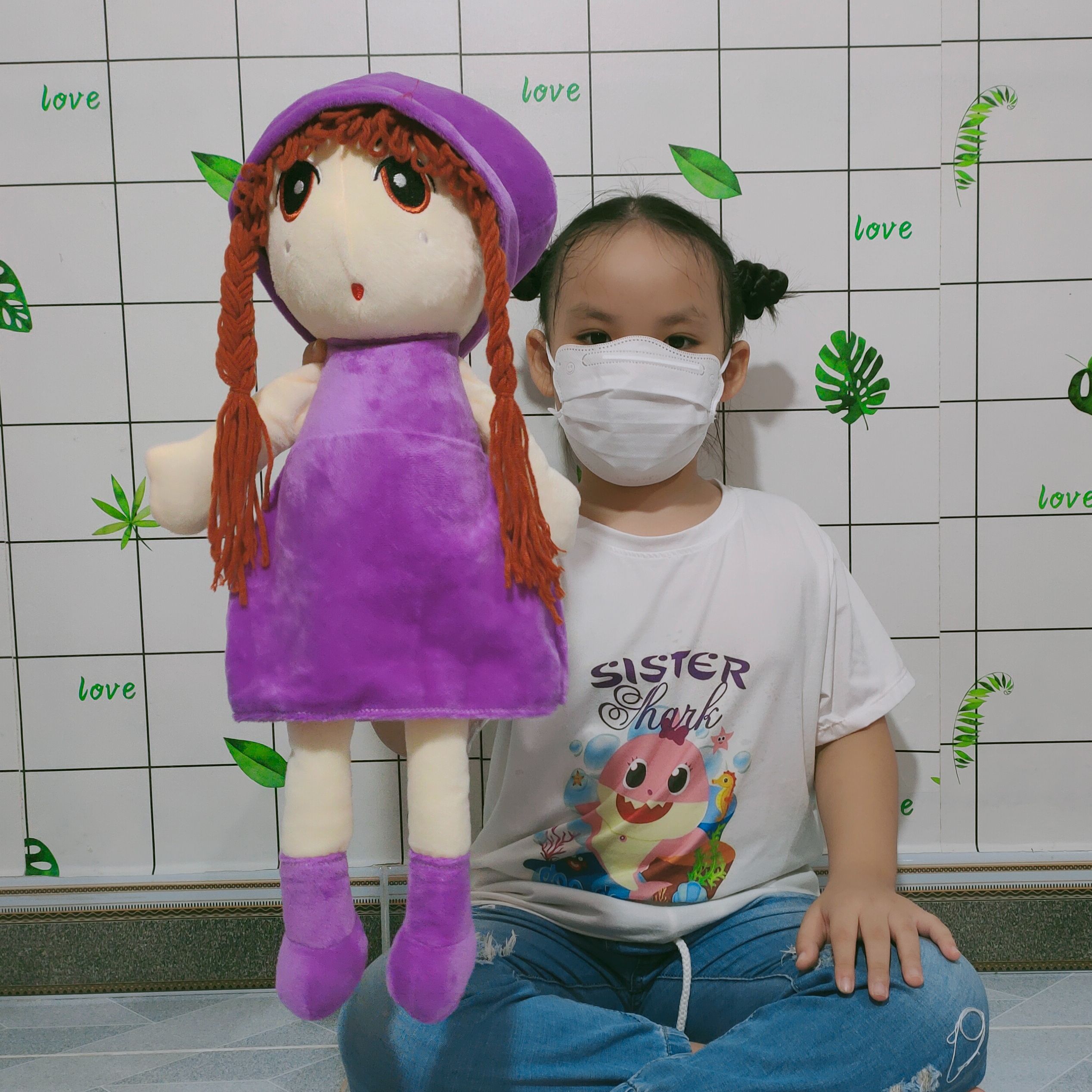 Đồ chơi búp bê Chibi chân dài nhiều màu, gấu bông búp bê Chibi cute bé gái
