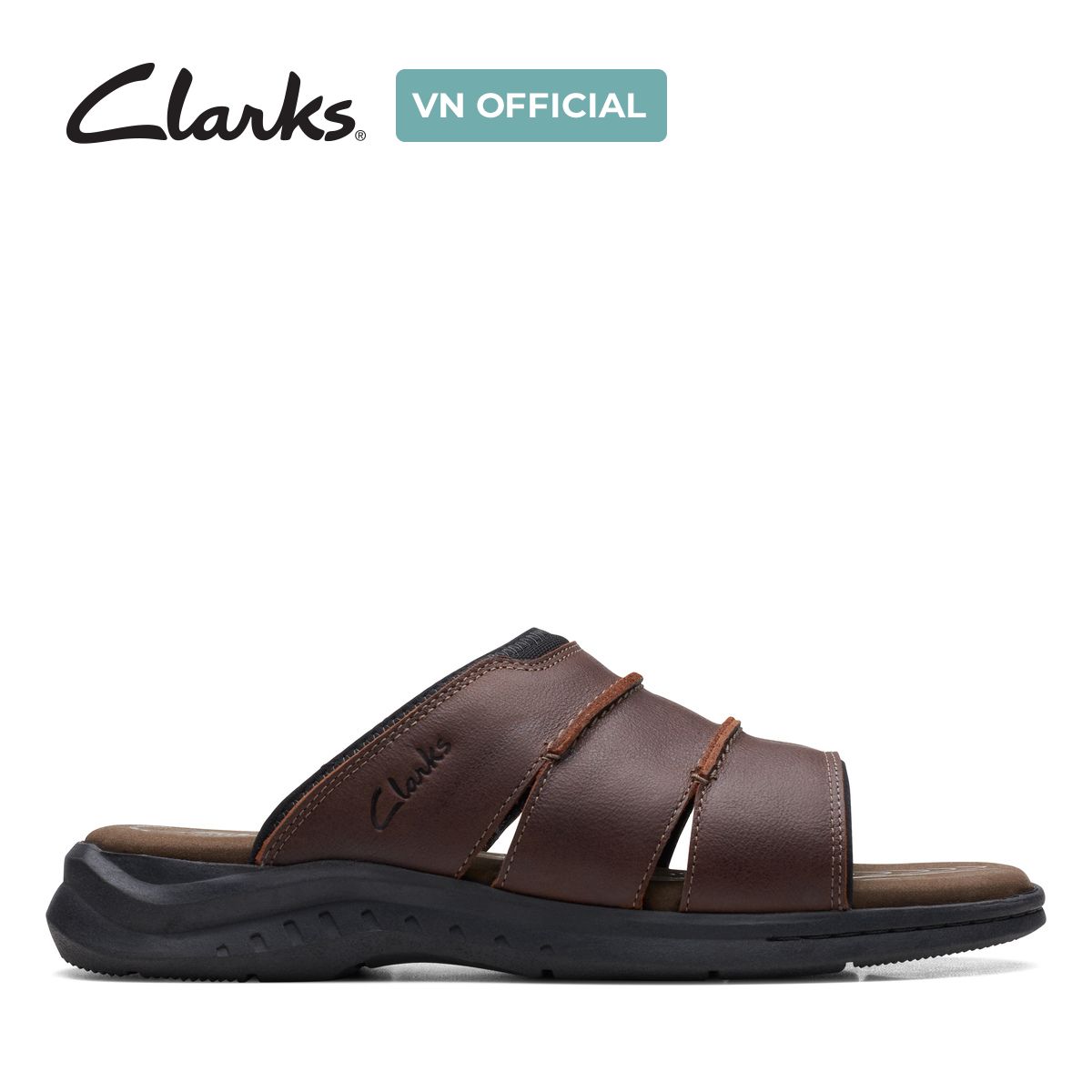 Dép Quai Ngang Da Nam Clarks - Walkford Easy