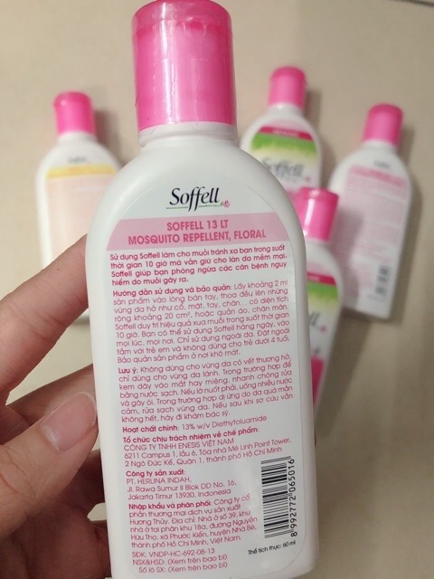 {Chính hãng} Kem xua muỗi Soffell hương Hoa (60ml)