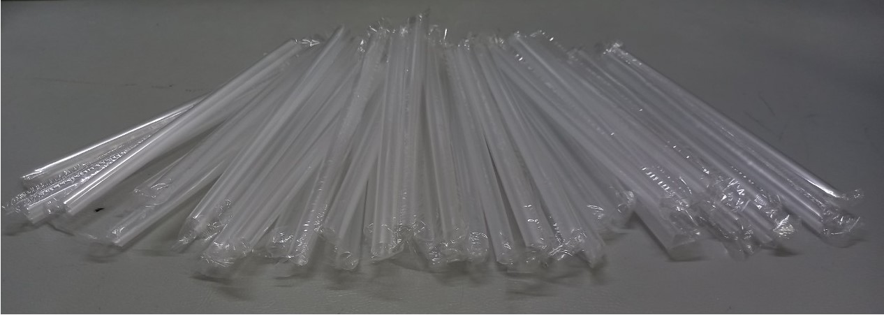 Ống hút trong - phi 6 có màng bọc -Túi 500g ( ống hút nhựa cao cấp ép nilong từng cái an toàn)