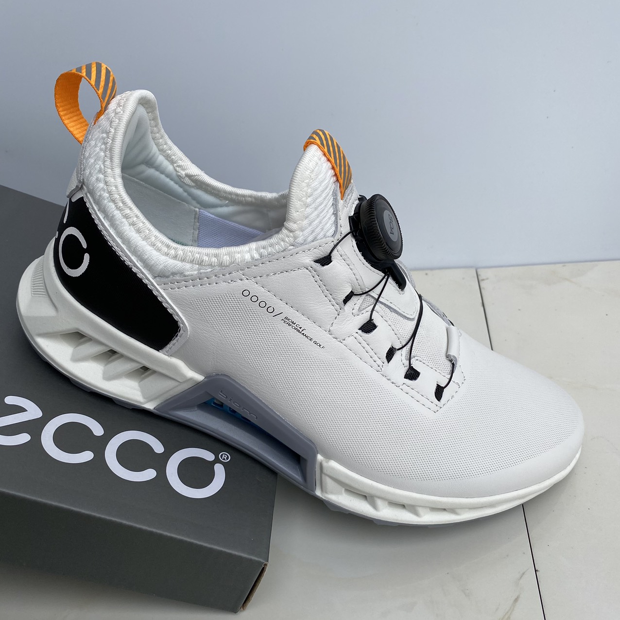 giày golf nam ecco, có nút vặn, chất liệu da pu cao cấp không thấm nước, đi êm chân, men's golf shoes, giày gôn nam
