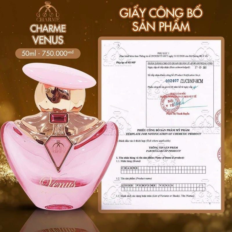 Nước Hoa Nữ VENUS 50ml - chiết 10ml goodchame