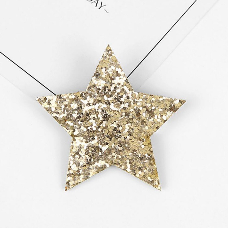 B37 - Kẹp tóc ngôi sao đính sequin lấp lánh cho bé