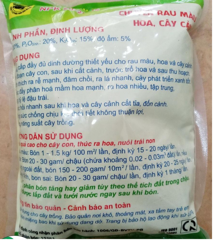 Phân Bón NPK 20-20-15 Bình Điền 1kg - Dinh Dưỡng Vàng Cho Mọi Loại Cây Trồng