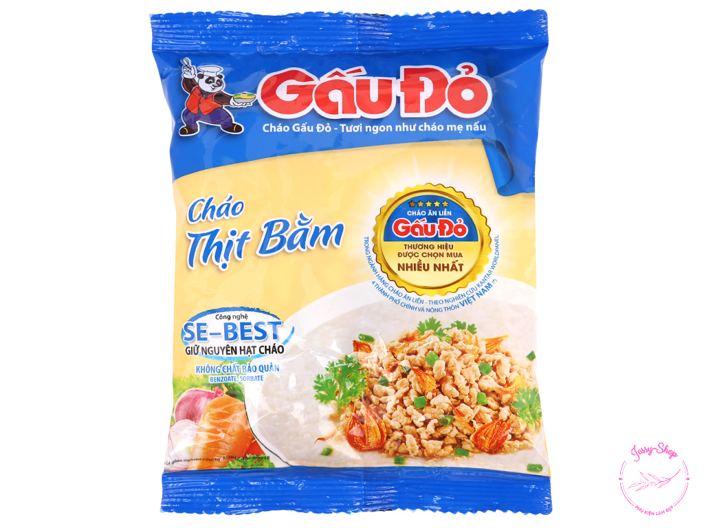 [HCM][CHỈ GIAO Ở TPHCM] Combo 10 Gói Cháo Thịt Bằm Gấu Đỏ 50g