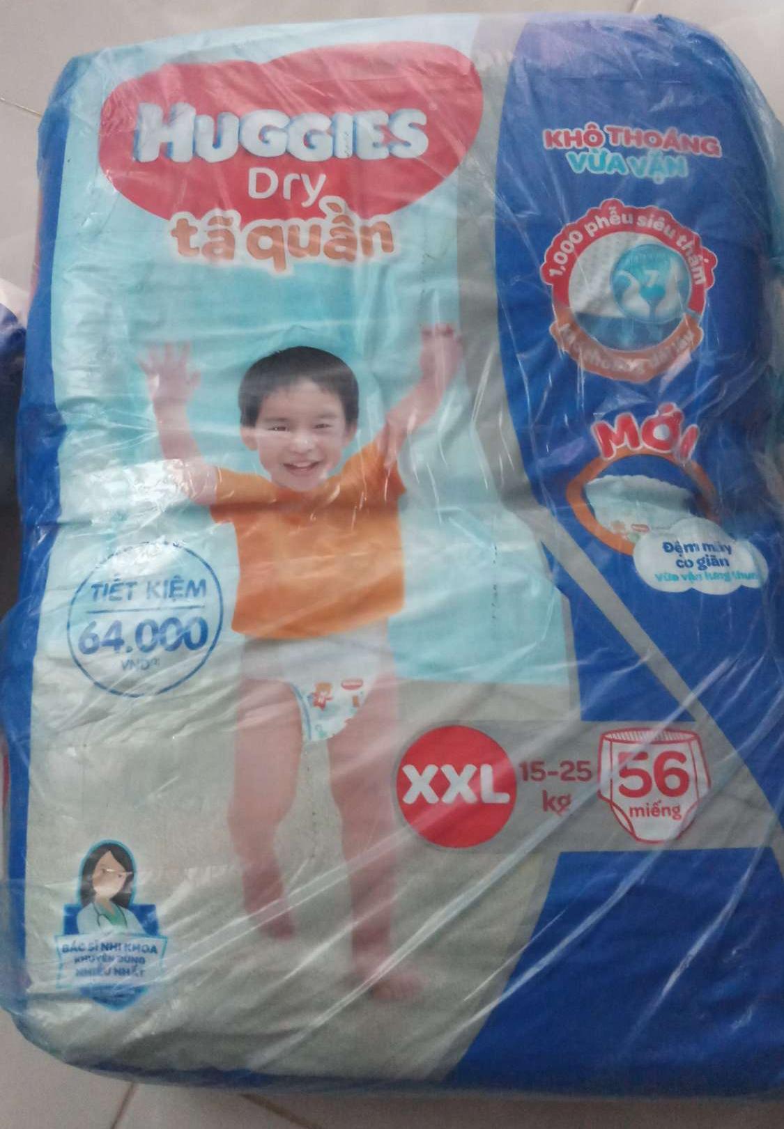 (Freeship) Tả quần huggies size M76,L68,XL62,XXL56