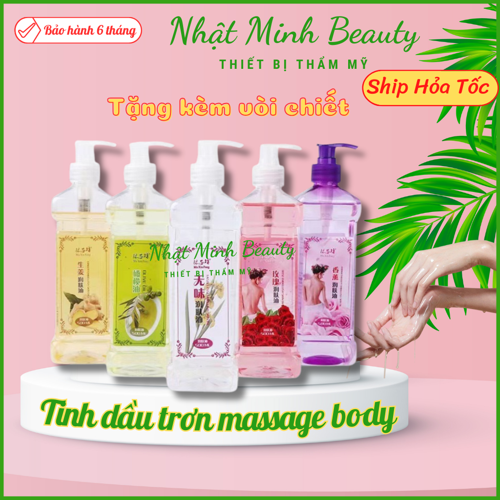Tinh dầu massage body đủ mùi hương chai 500ml và 750ml | Tinh dầu gừng massage