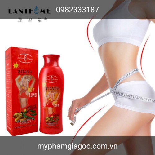 Kem Tan Mỡ Bụng 3 Days Chilly 200ml giảm mở bụng hiệu quả nhanh chống an toàn
