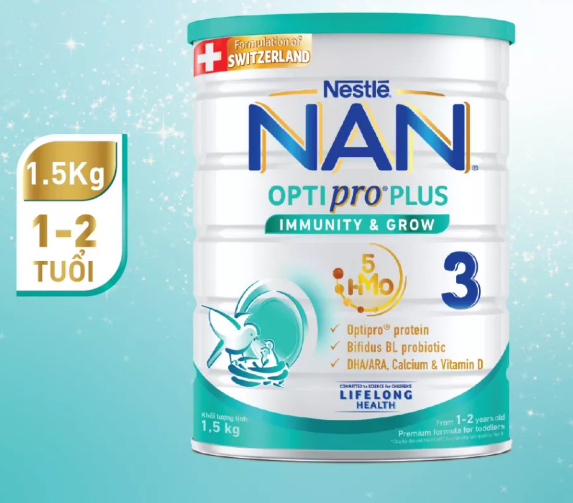 Sữa Bột Nestlé NAN OPTIPRO PLUS 3 với 5HMO (MẪU MỚI)