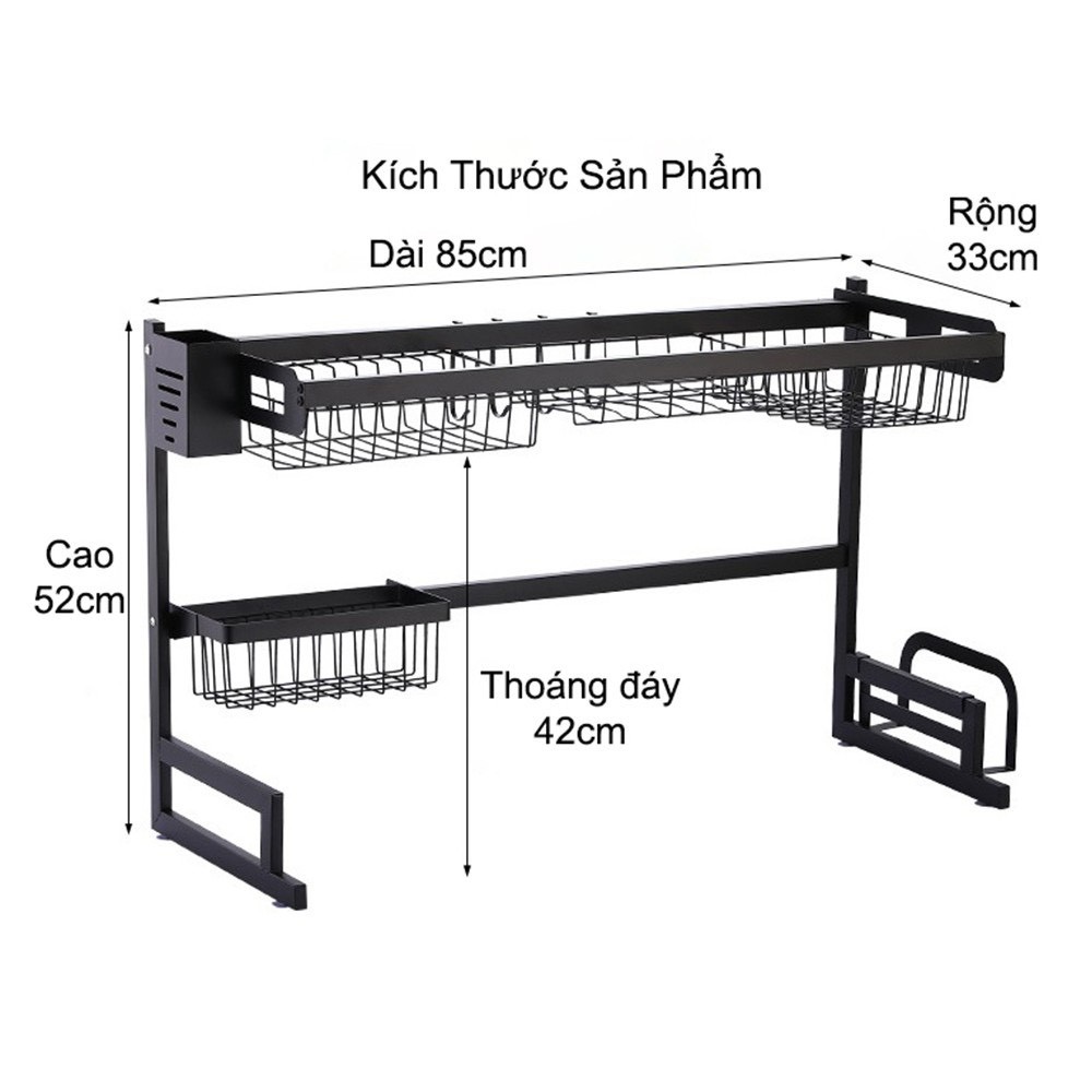 Kệ úp bát đĩa 1 tầng cao cấp