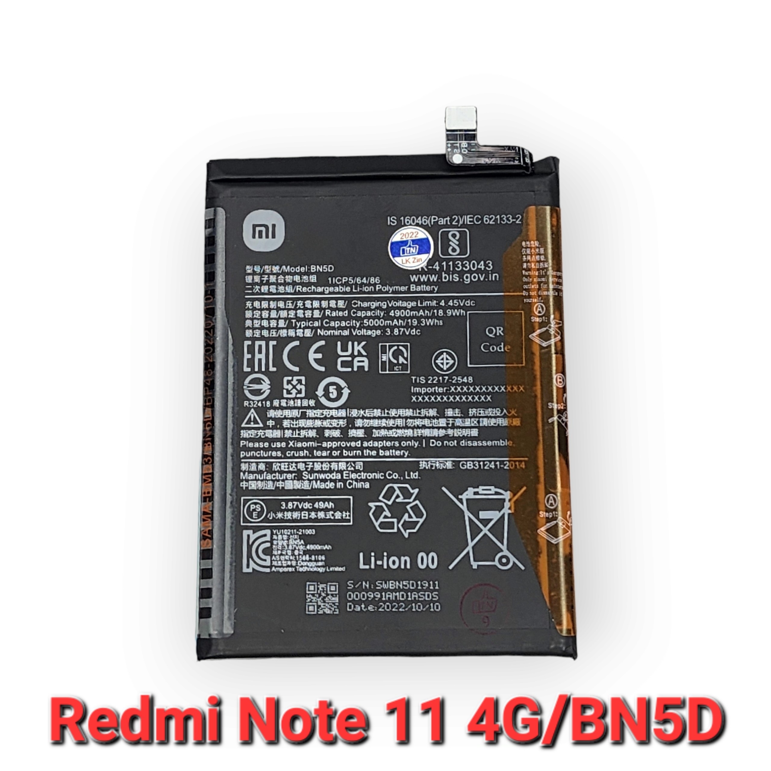 Pin Xiaomi Redmi Note 11 4G/BN5D Zin Hãng