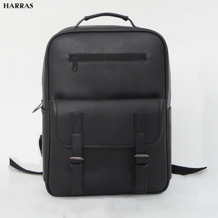 Balo da 2 ngăn laptop thời trang HARAS chất liệu da PU cao cấp có ngăn laptop riêng HR367