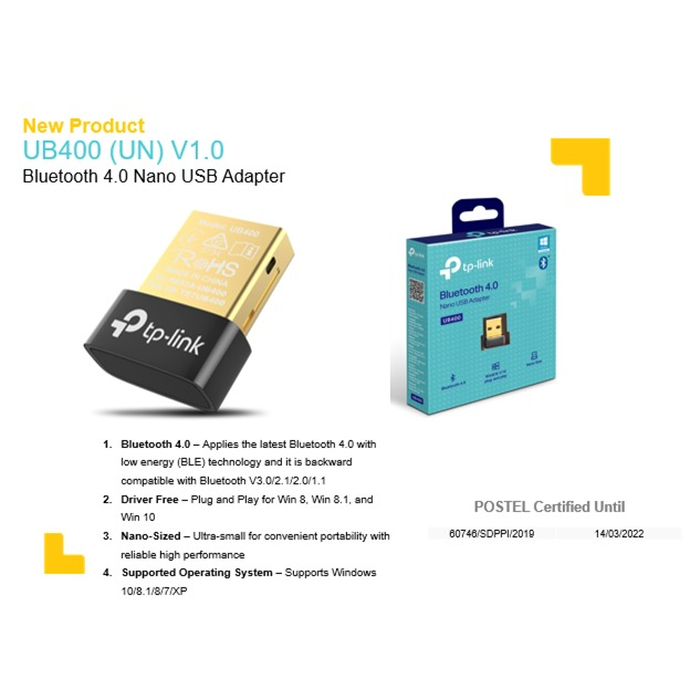 [HCM]Thiết Bị Kết Nối Usb Nano Bluetooth 4.0 TP-LINK UB400