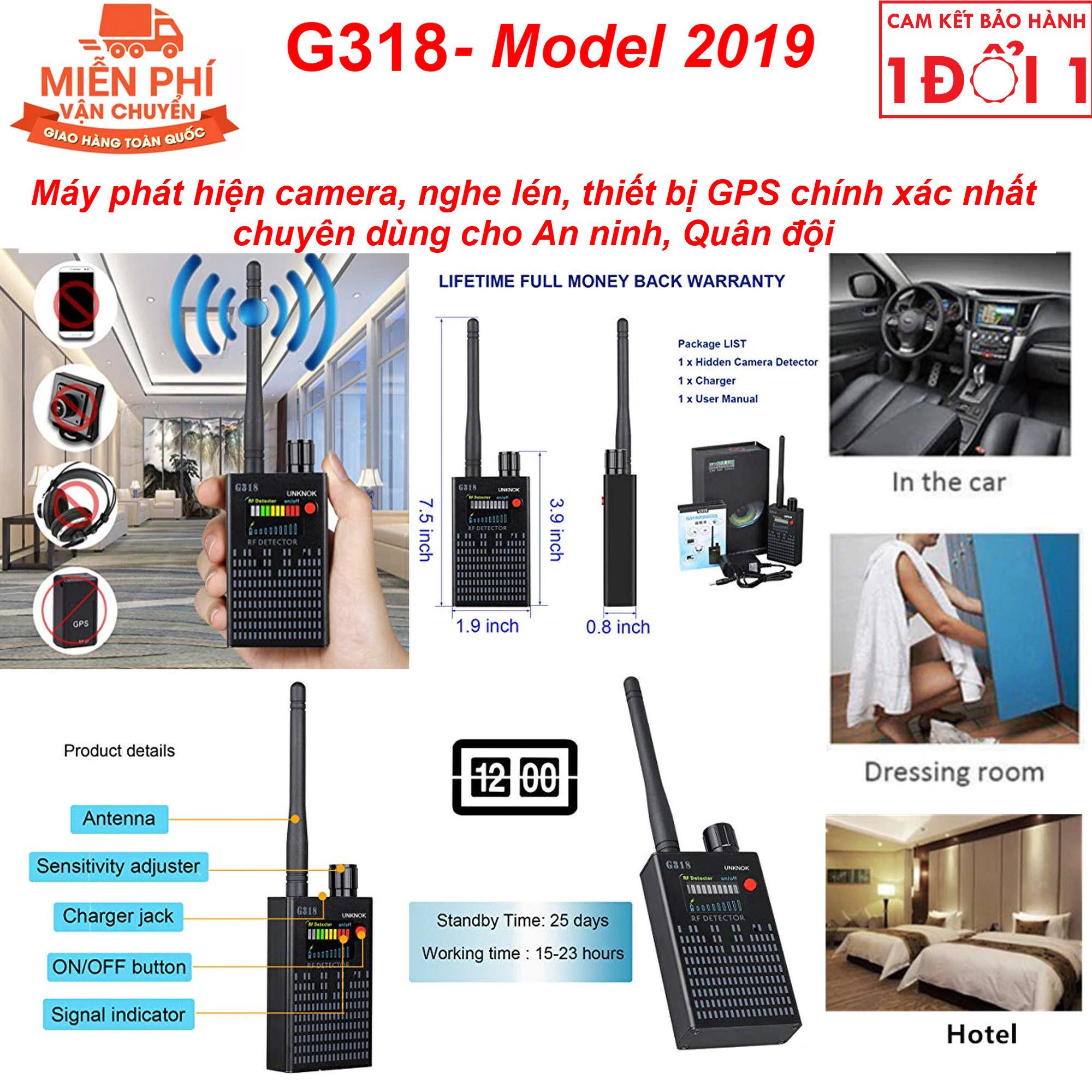 Máy phát hiện nghe l.én dò tìm định vị GPS G318 chuyên nghiệp - Máy dò tín hiệu phát hiện Nghe l.én – Quay l.én G318 RF Detector - Máy dò tìm phát hiện định vị GPS chuyên dụng G318 RF Detector