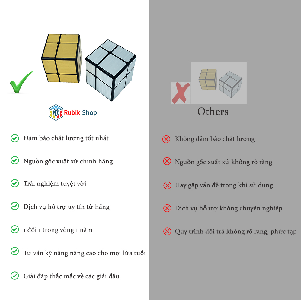 [Hoàn tiền 10%][Rubik Biến Thể] Rubik Moyu QiYi 2x2x2 Mirror - Rubik Gương