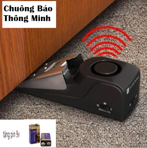 Dụng cụ chặn cửa chống trộm, cảm biến báo động thông minh + tặng pin