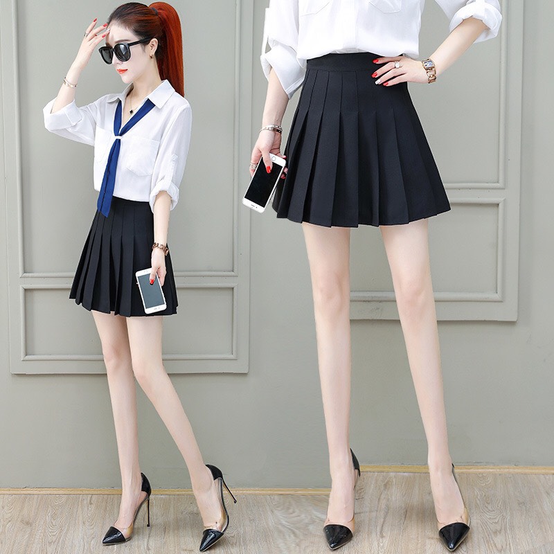 Chân váy xếp ly chất umi CV401
