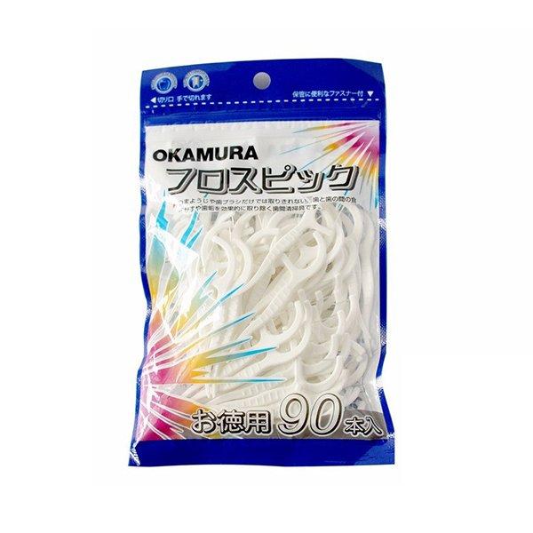 Okamura-Combo 2 bịch Tăm Chỉ kẽ răng cao cấp Nhật bản (gói 90 chiếc*2)