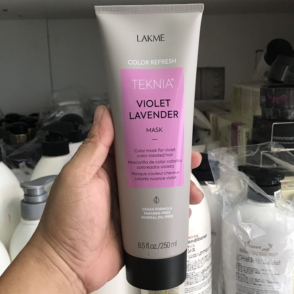 [Lakme-chính hãng] Kem hấp dưỡng màu cho tóc nhuộm màu tím Lakme Teknia Ultra Violet 250ml New 2020