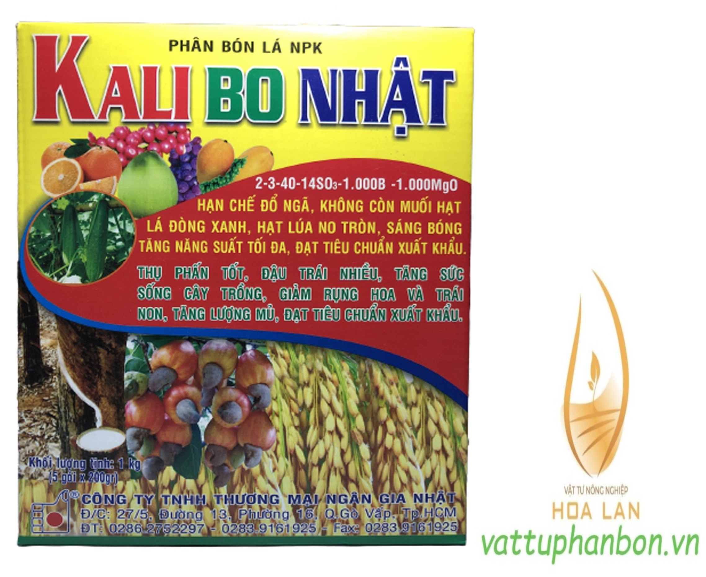 Phân bón lá npk kali bo nhật - #256a# 1kg