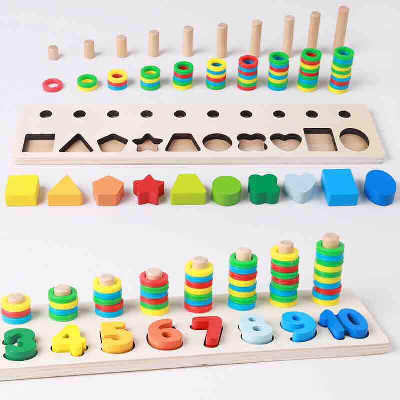 [HCM]Bảng gỗ ghép số hoặc hình cho bé (2 mẫu số hoặc hình)