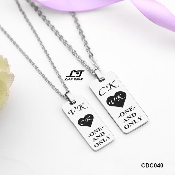 Freeship Dây chuyền cặp đôi VK CK One and Only CDC040