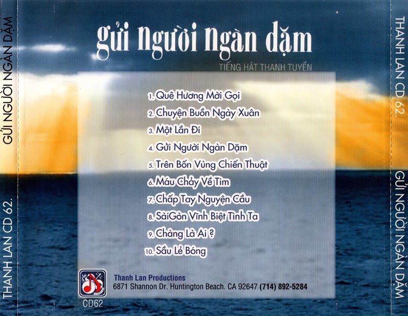 [MDCD] Đĩa CD Thanh Tuyền - Gửi Người Ngàn Dặm