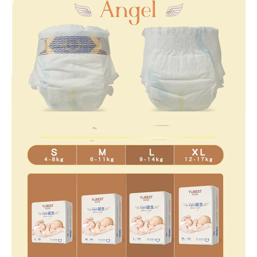 Bỉm/tả Yubest Angle dán tách lẻ bịch nhỏ