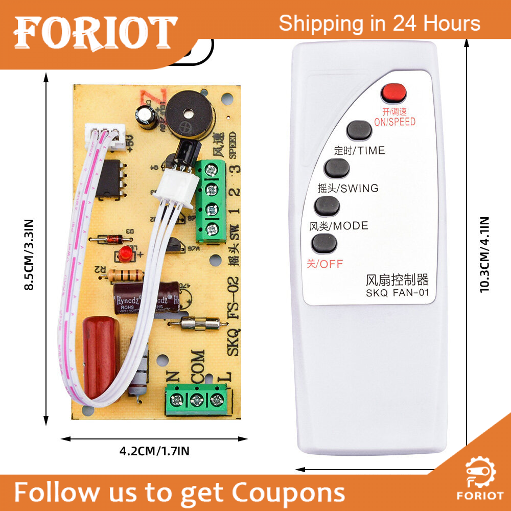 Foriot SKQ-02 Bo Mạch Điều Khiển Từ Xa Cho Quạt Bo Mạch Điều Khiển Bo Mạch Chủ Quạt Điện Từ Sàn Đến Trần Bo Mạch Máy Tính Có Điều Khiển Từ Xa