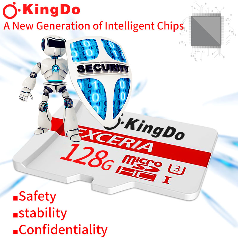 128GB  Memory Micro SD Card HC Class 10 128G + Reader  Đồng hồ LED quà tặng