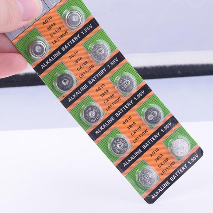 Combo 2 vĩ Pin nút AG10 (vĩ 10 viên)