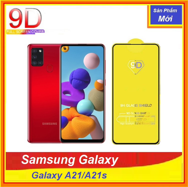Kính Cường Lực 9D Full Màn (6.5) Viền Mỏng Dành Cho Samsung Galaxy A21/A21s